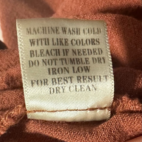 Very J Women’s Linen Blend Camel Brown Jumper Wide Leg Jumpsuit Size Small - Picture 7 of 11